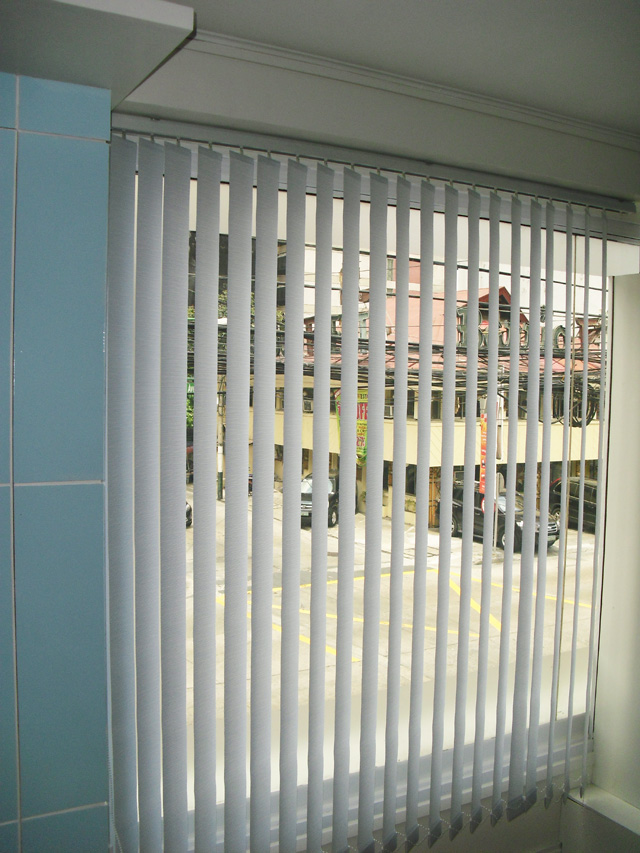 Fabric Vertical Blinds Installed at Makati Ave. Makati City Philippines