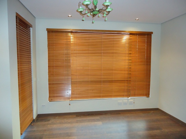 Cherry Color of Wood Blinds at Cavite, Philippines