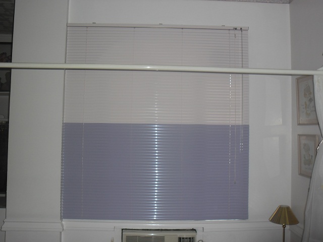 Multi-Colored Venetian Blinds: White and Violet