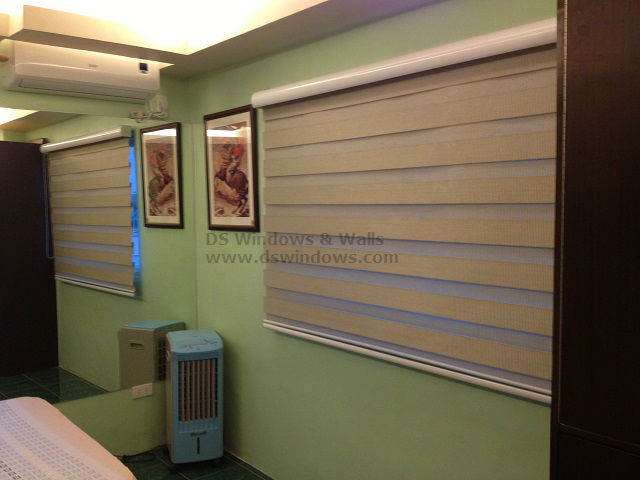 Installation of Combi Blinds in a Bed Room Window in Subic, Philippines