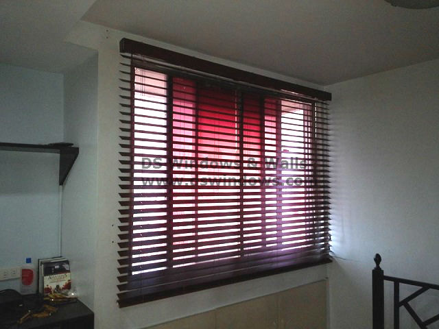 Faux Wood Blinds Installed in Mandaluyong City, Philippines