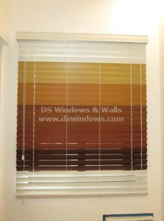 Multi-colored Real Wood Blinds