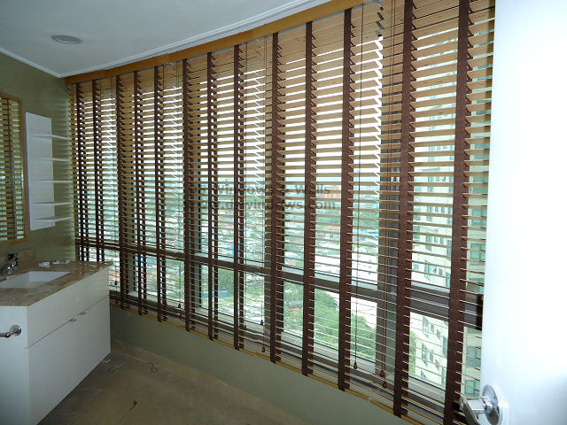 Wooden Blinds Installed in Gramercy Residences, Makati City