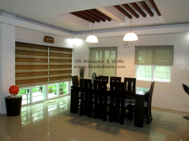 Combi and Roller Blinds Installed in Dining Area - Ayala Heights, Quezon City