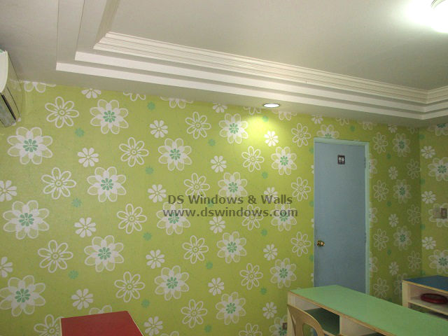 Floral Design Wallpaper installed in Children Academic Center at Ermita Manila