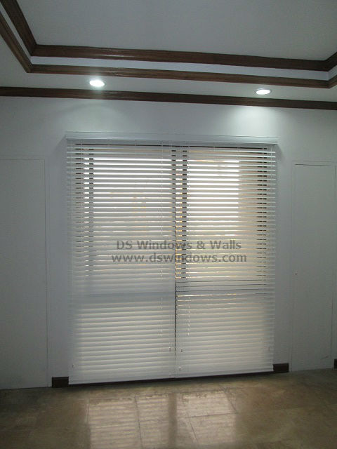 White Foam Wood Blinds installed at Pasay City Philippines