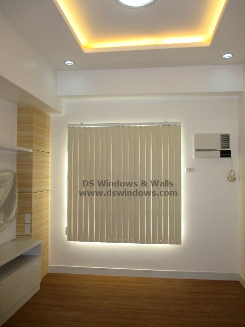 Pvc Vertical Blinds Matched With Light Oak Wood Flooring