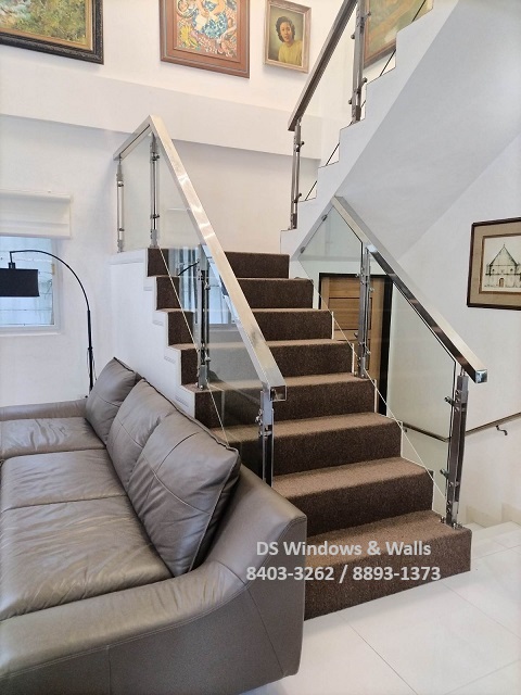 Carpet runner installed on stairs in Makati