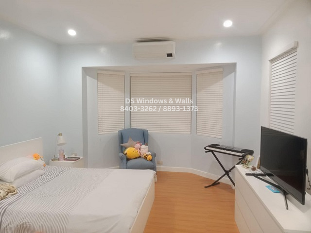 all-white wood blinds