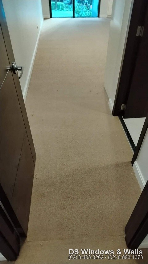 carpet roll installed along a hallway in a Mandaluyong home
