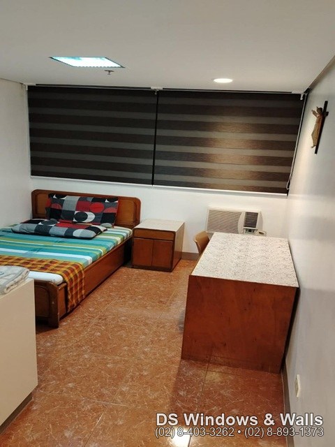 dark korean blinds closed in condo bedroom Mandaluyong
