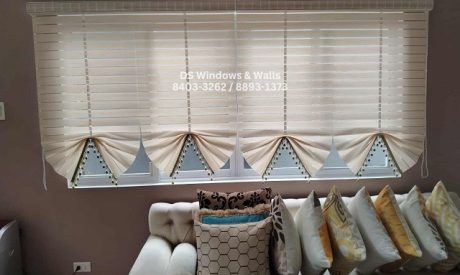 White combi blinds in a Taguig living room