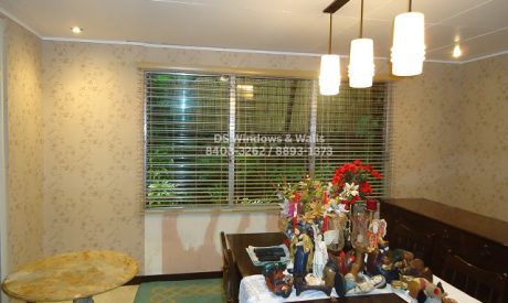 Wood blinds in a Taguig home